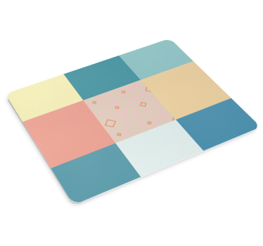 Podložka pod myš so vzorom Živé geometrické štvorce - Tenstickers