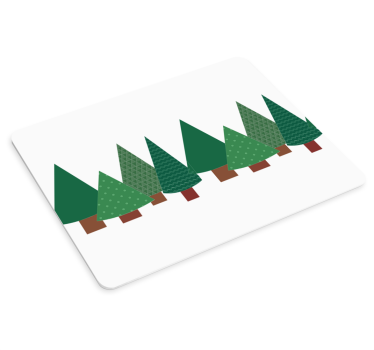 Podložka pod myš vianoce v štýlovom ihličnatom lese - Tenstickers