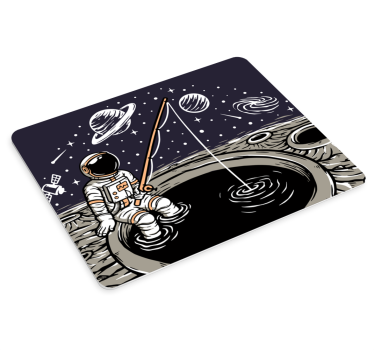 Herná podložka pod myš astronautova rybárska výprava - Tenstickers