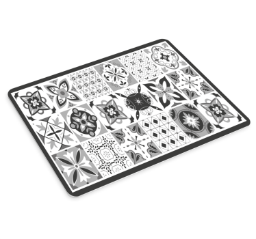 Podložka pod myš so vzorom geometrické kvetinové motívy - Tenstickers