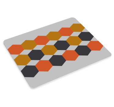 Podložka pod myš so vzorom hexagonálne farebné usporiadanie - Tenstickers