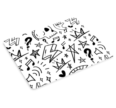 Podložka pod myš so vzorom hudobných ikon - Tenstickers
