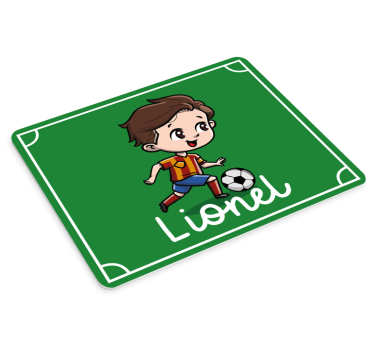 Detský futbalista s vlastným menom podložky pod myš - Tenstickers