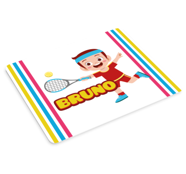 Podložka pod myš s menom hravá tenisová postava - Tenstickers