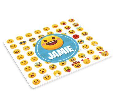 Emotikony s vlastným názvom podložky pod myš - Tenstickers