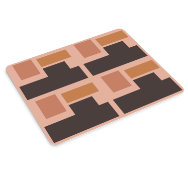 Podložka pod myš so vzorom geometrických farebných štvorcov - Tenstickers
