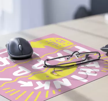 Myslíte, že pozitívny podložka pod myš s úvodzovkami - Tenstickers