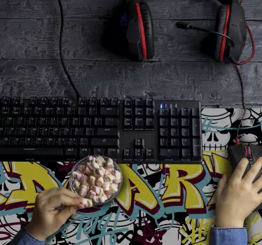 Graffiti prispôsobiteľné herné vinylové podložky pod myš - Tenstickers