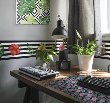 Veľké tropické kvetinové podložky na kvetiny - Tenstickers