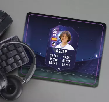 herná podložka futbalový hráčský kartón - Tenstickers