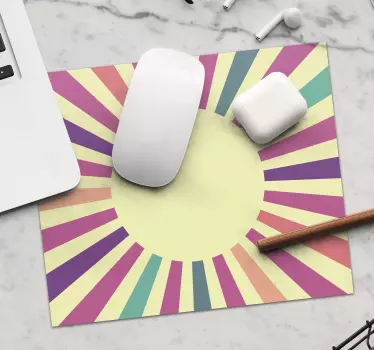 70. Geometrické slnko 70. Slnečná podložka pod myš - Tenstickers