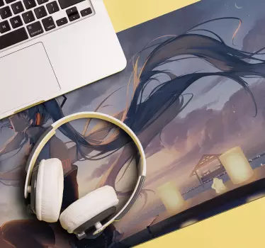 Anime hráč dievča myš podložka - Tenstickers