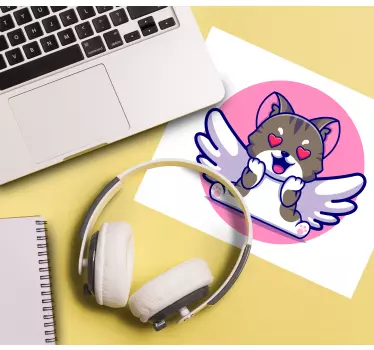 Anime podložka pod myš roztomilá lietajúca mačka - Tenstickers