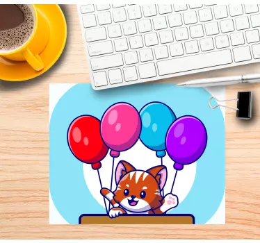 Anime podložka pod myš roztomilé mačacie balóny - Tenstickers