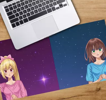 Anime podložka pod myš s anime postavami so starými - Tenstickers