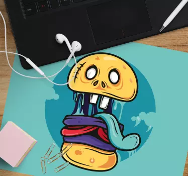 Anime podložka pod myš s animovanou lebkou - Tenstickers