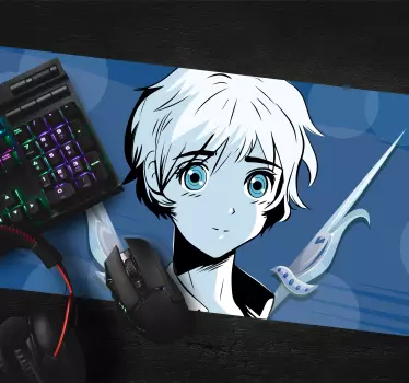 Anime podložka pod myš s blízkym záberom postavy - Tenstickers