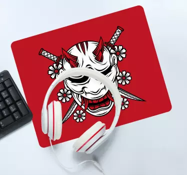 Anime podložka pod myš s hrozivou maskou oni - Tenstickers