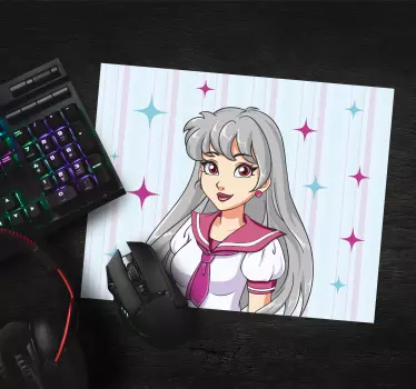 Anime podložka pod myš s ilustráciou postáv - Tenstickers