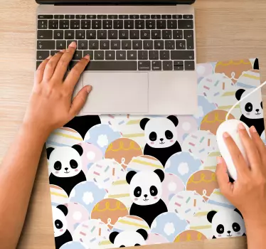 Anime podložka pod myš s roztomilým vzorom pandy - Tenstickers