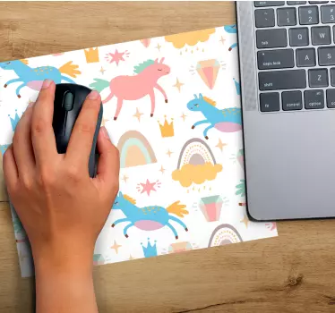 Anime podložka pod myš s roztomilými jednorožcami - Tenstickers
