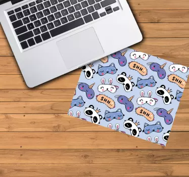 Anime podložka pod myš s roztomilými zvieratkami - Tenstickers