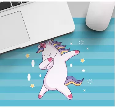 Anime podložka pod myš s tancujúcim jednorožcom - Tenstickers