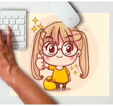 Anime podložka pod myš s veselou karikatúrou - Tenstickers