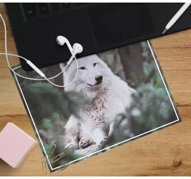 Biely vlk viac podložiek pod myš - Tenstickers