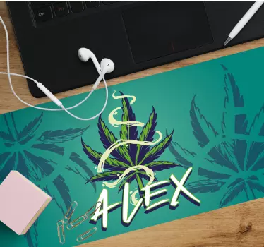 Cannabis illustration graffiti custom podložka pod myš - Tenstickers
