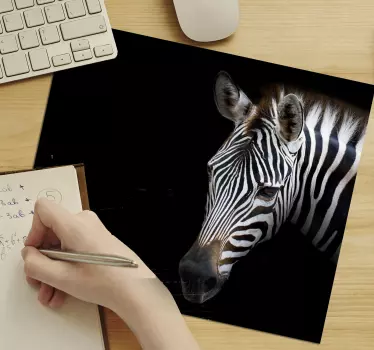 čiernobiela zebra podložka pod myš - Tenstickers