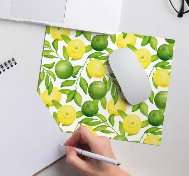 Citrónové a limetkové vetvy podložka pod myš - Tenstickers