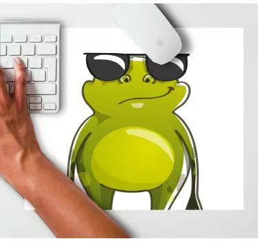Dizajn žabky so slnečnými okuliarmi anime podložka pod myš - Tenstickers