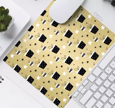 Elegantná darčeková krabička so vzorom vianočnej podložky pod myš - Tenstickers