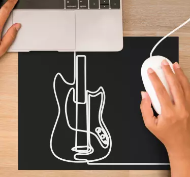 Elektrická gitara minimalistický dizajn viac podložiek pod myš - Tenstickers