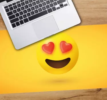 Emoji tvár srdce oči viac podložiek pod myš - Tenstickers