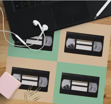 Farebná vhs retro vzor originálna podložka pod myš - Tenstickers