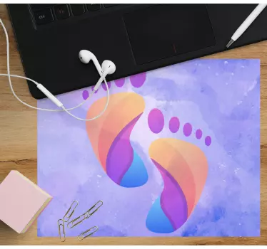 Farebné nožičky tlačí originálnu podložku pod myš - Tenstickers