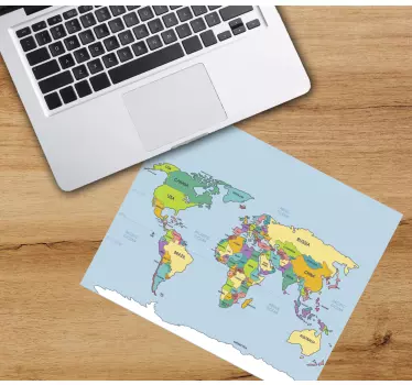 Geografická a politická mapa myš mat - Tenstickers