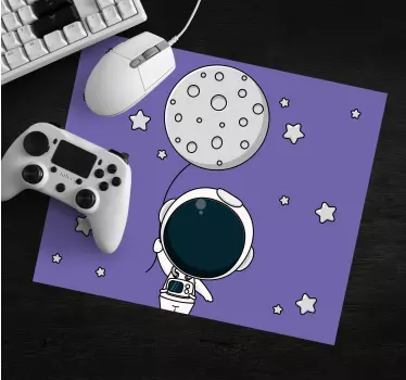 Herná podložka pod myš astronaut s balónom - Tenstickers