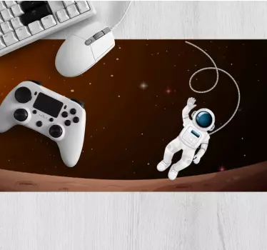 Herná podložka pod myš astronaut vo floating vesmíre - Tenstickers
