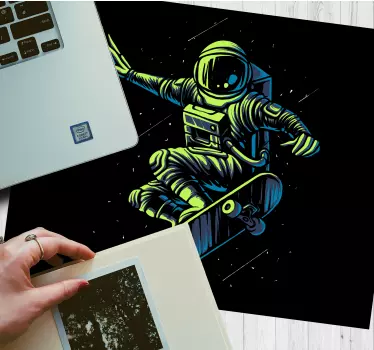 Herná podložka pod myš astronautske korčuľovanie - Tenstickers