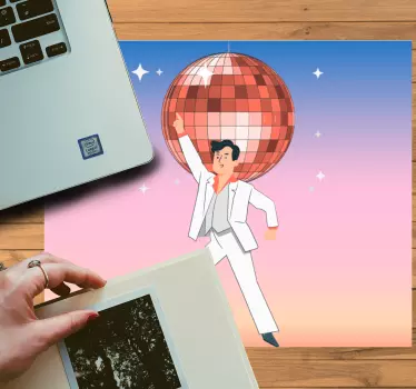 Herná podložka pod myš disco guľa tanec - Tenstickers