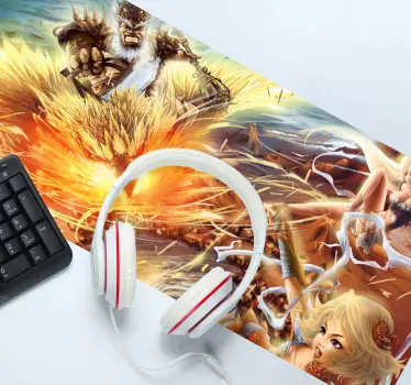Herná podložka pod myš epická fantasy bitka - Tenstickers