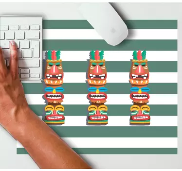 Herná podložka pod myš farebné tiki tváre - Tenstickers