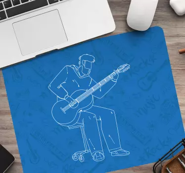 Herná podložka pod myš hráč na gitare - Tenstickers