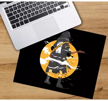 Herná podložka pod myš ikona gitaristu v siluete - Tenstickers