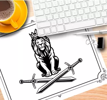 Podložka pod myš kráľovský znak leva - Tenstickers