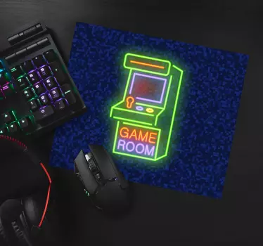 Herná podložka pod myš neon herný arkádový štýl - Tenstickers