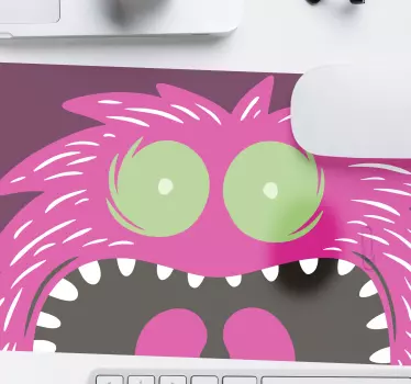 Herná podložka pod myš rýchla ružová bytosť - Tenstickers